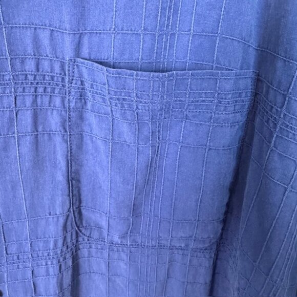 Tommy Bahama 100% Silk Blue Textured Short Sleeve Button Down Shirt Men’s XL - Picture 5 of 6